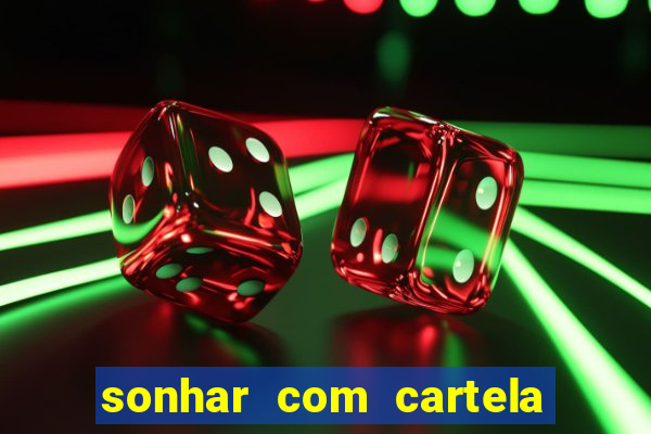 sonhar com cartela de bingo